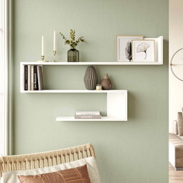 Hanah Home Wal10-W Estantería de pared blanca